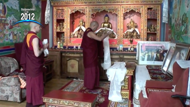 Mini gompa en la Fundació Casa del Tibet